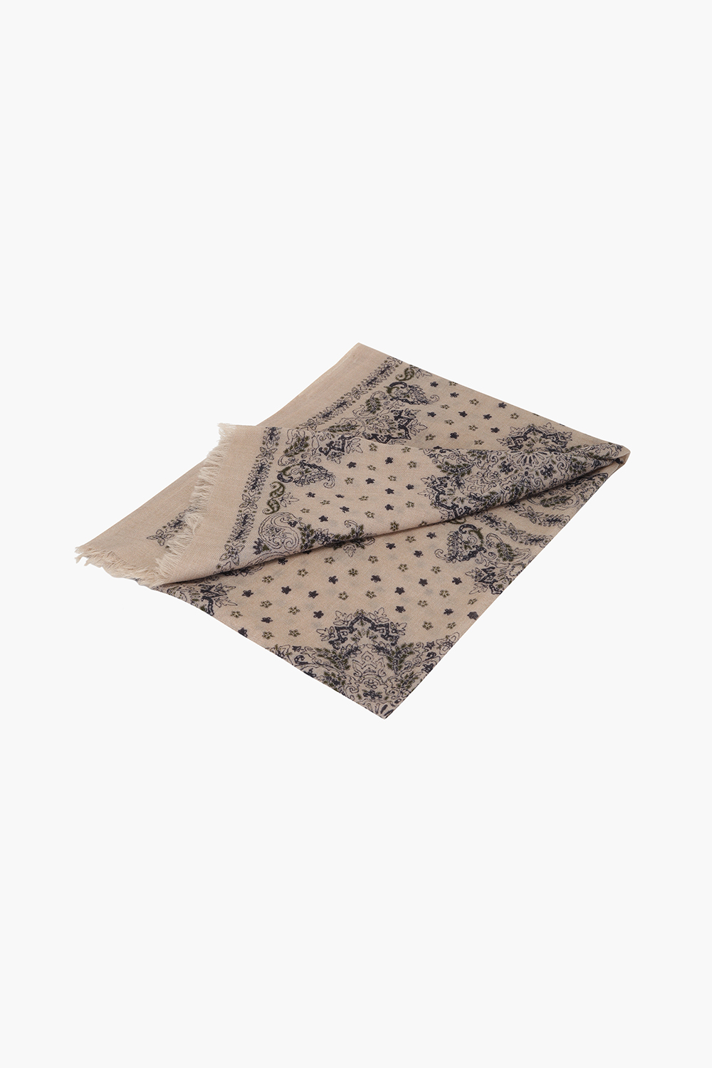 울 다마스크 패턴 스카프 BED341004